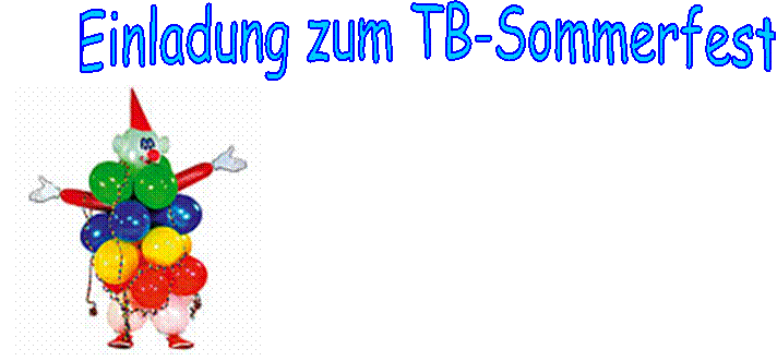 Einladung zum TB-Sommerfest